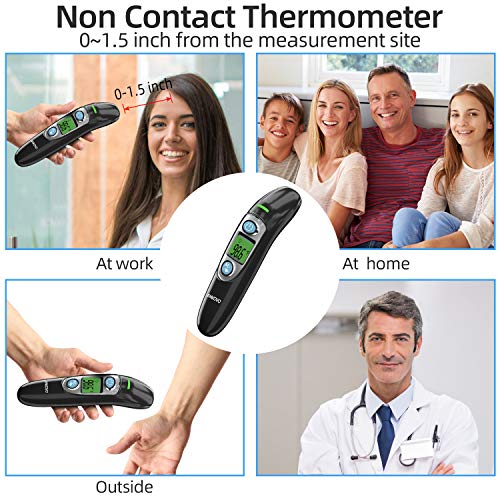 Forehead and Ear Mode Infrared Thermometer for Adults and Kids Metene