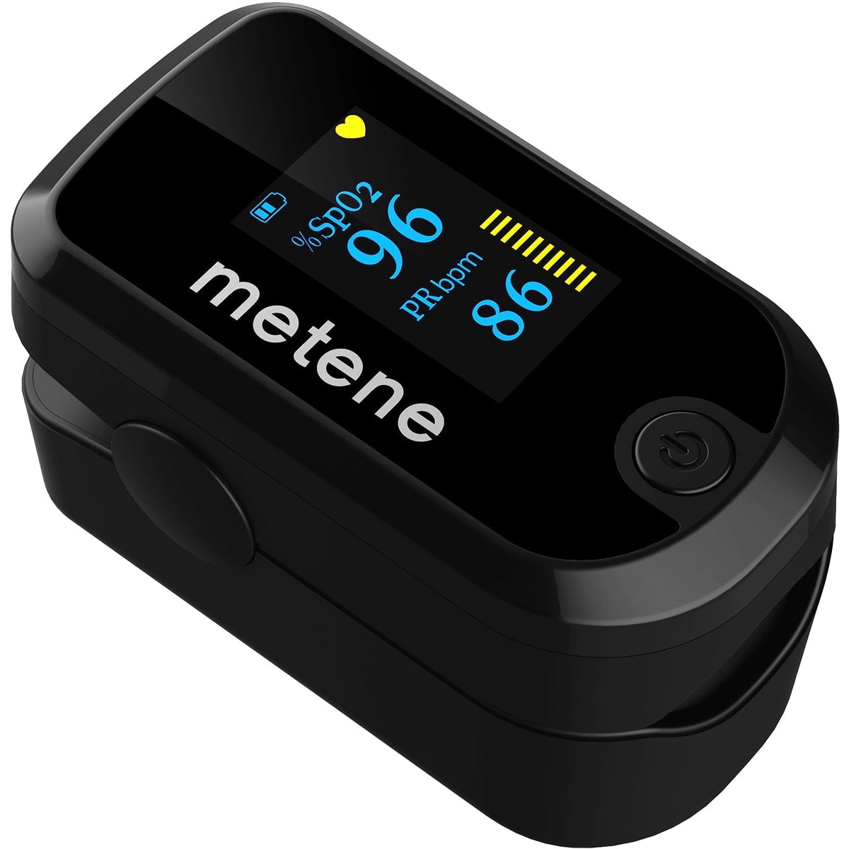 Metene Pulse Oximeter Fingertip with Batteries & Lanyard, OLED Blood O