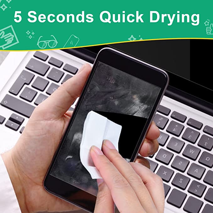 Metene Lens Cleaning Wipes, 300 PreMoistened Eyeglass Wipes