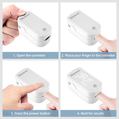 Metene Pulse Oximeter Fingertip, Blood Oxygen Saturation Monitor