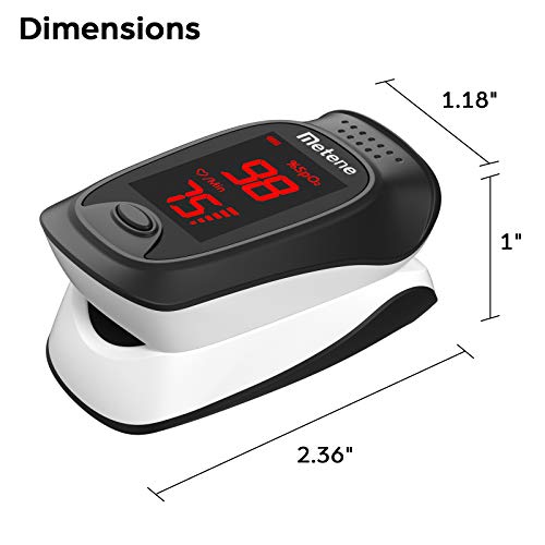 Metene Fingertip Pulse Oximeter, Blood Oxygen Saturation Monitor