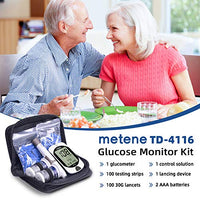 Metene TD-4116 Blood Glucose Monitor Kit, 100 Glucometer Strips, 100 L